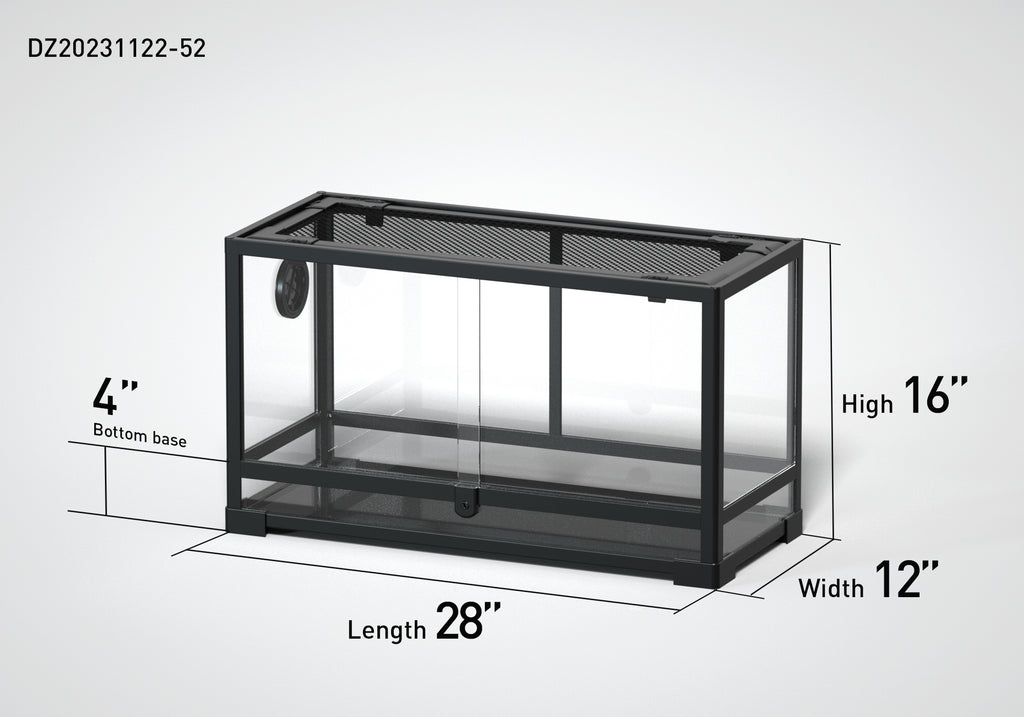 24 Gallon Glass Customed Reptile Terrarium 28