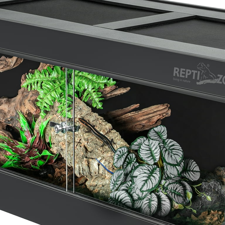 64 Gallon PVC Reptile Enclosure, 48x18x18 Reptile Terrariums Tanks  with Glass Sliding Door